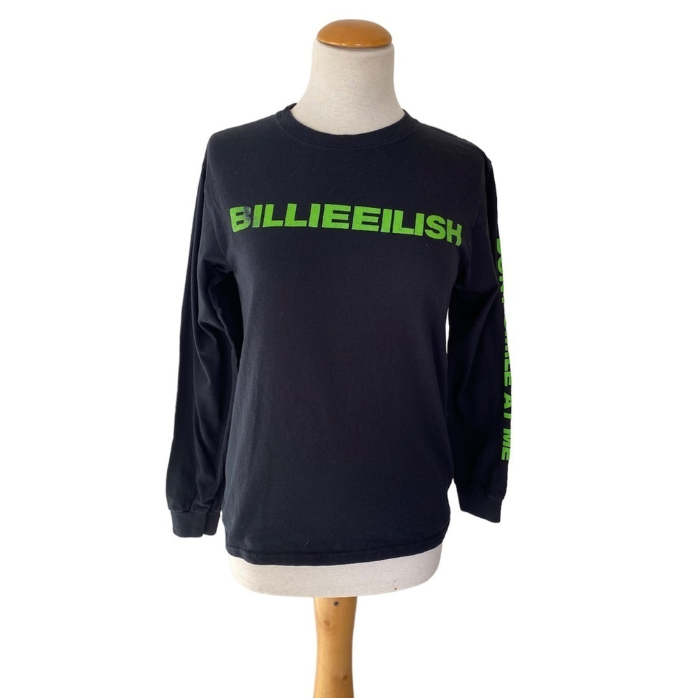 Billie Eilish Don't Smile at Me Black and Green Long Sleeve